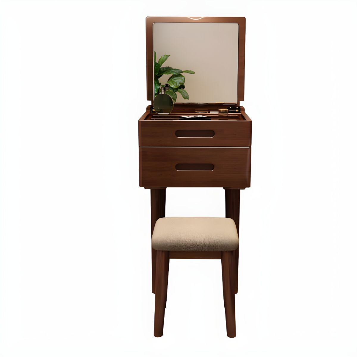 🧴Multifunctional Dressing Table with Mirror & Stool – Modern Makeup Desk