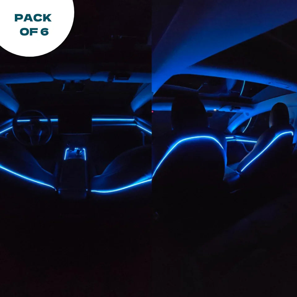 Car with Customizable Interior LED Light Strips🚗