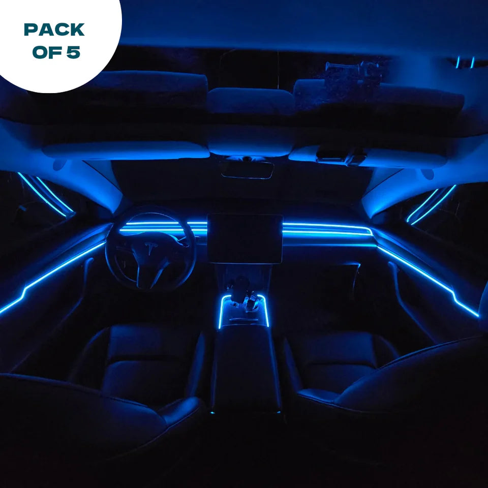 Car with Customizable Interior LED Light Strips🚗