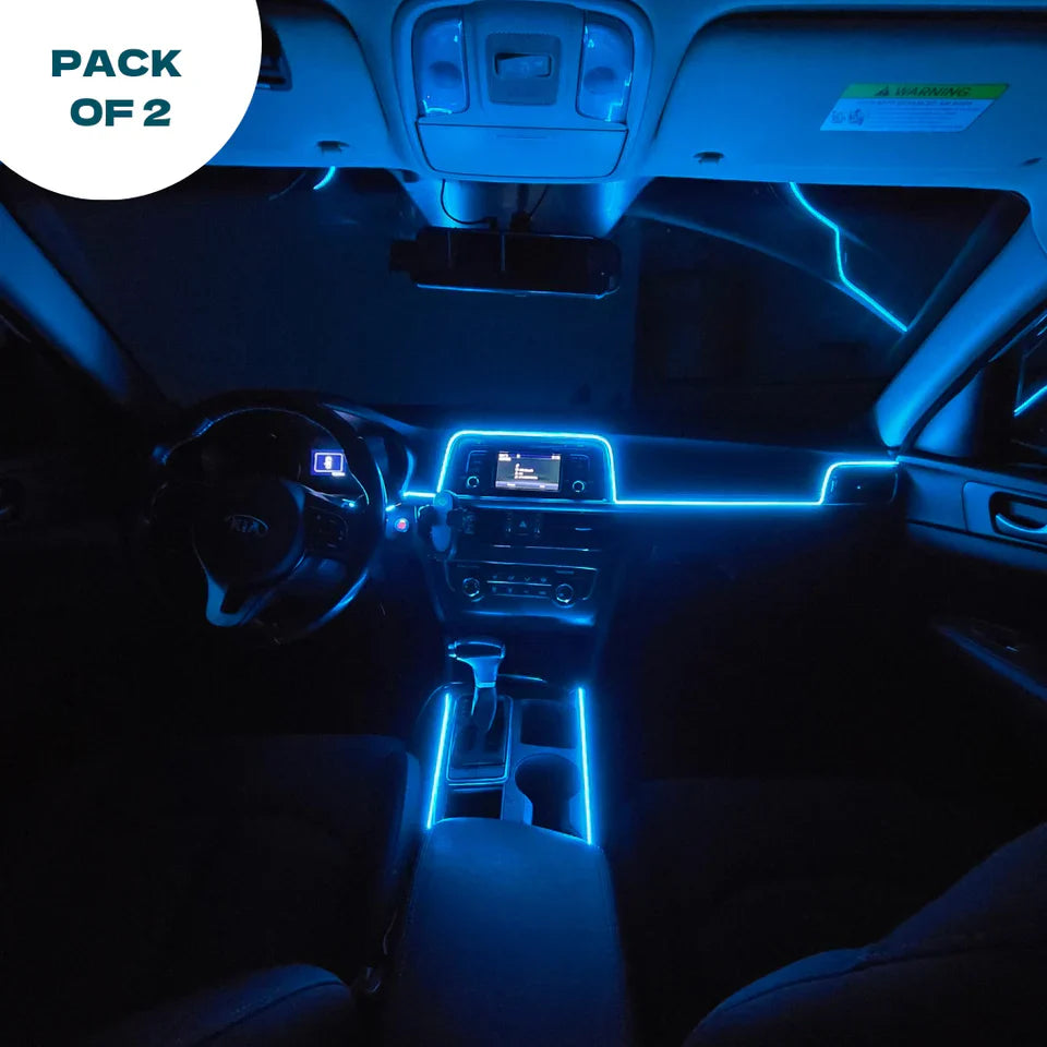 Car with Customizable Interior LED Light Strips🚗